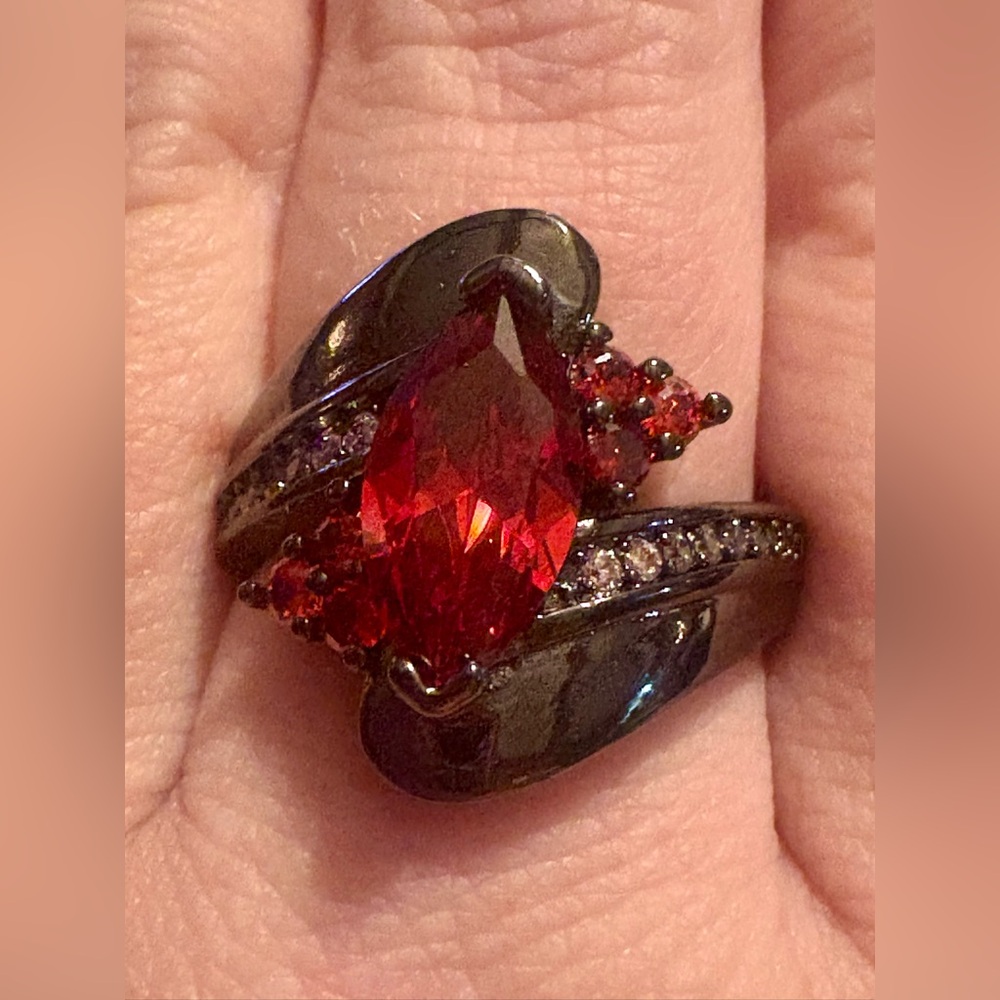 Disney’s Jafar Inspired Red and Black Gemstone Ring